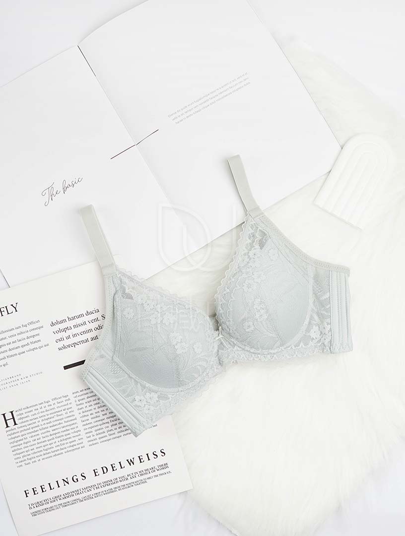 MIT南法小花園 防走光 透氣舒適 軟鋼圈內衣 A-C罩杯(綠)