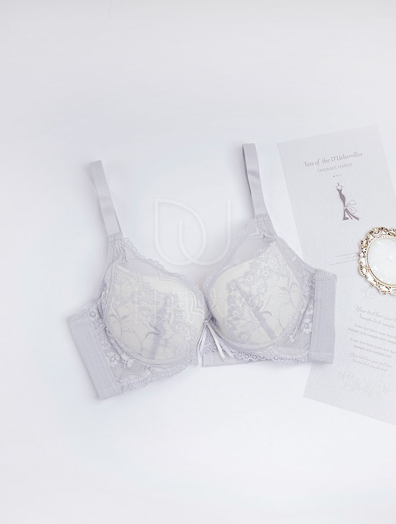 MIT湖畔葉影 上薄下厚 吸濕排汗 軟鋼圈內衣 B-C罩杯(淺灰藍)