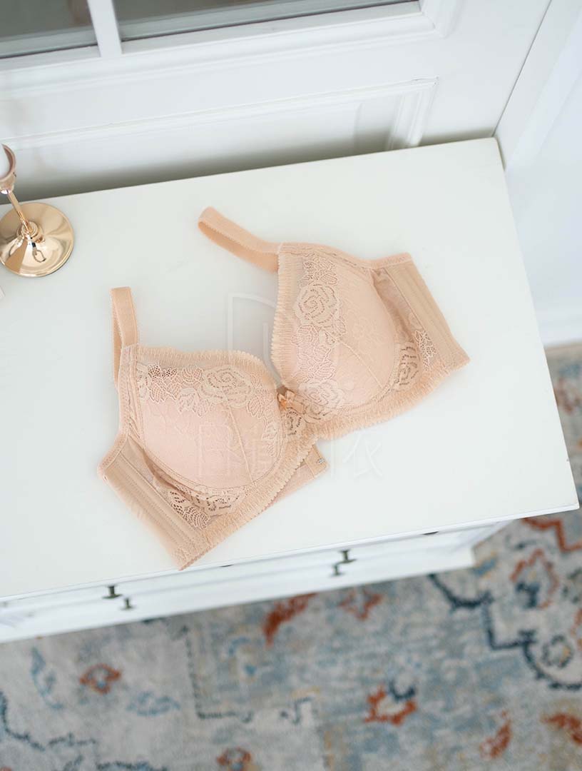 MIT可可迴旋曲 上薄下厚 背片加大 軟鋼圈內衣 B-C罩杯(淺棕)