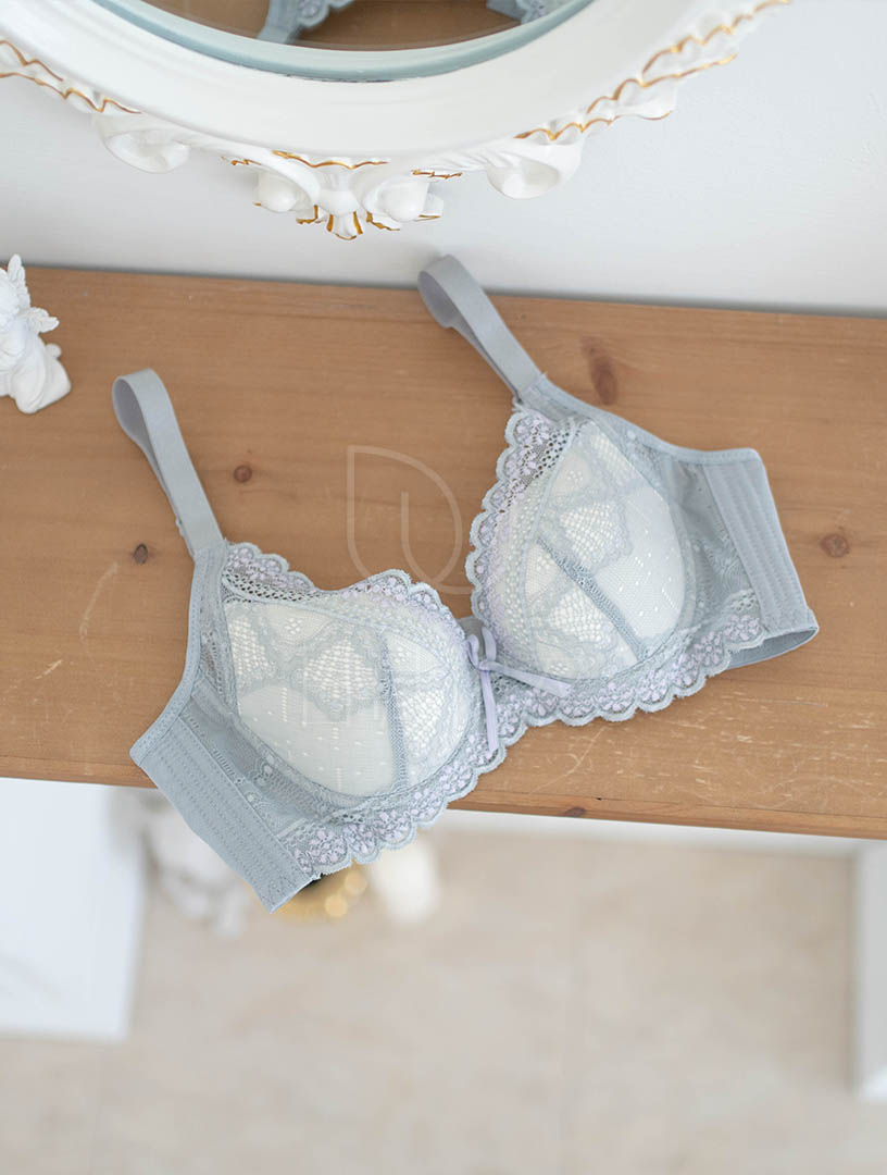 MIT小花漣漪 薄杯 吸濕排汗 軟鋼圈內衣 B-C罩杯(膚)