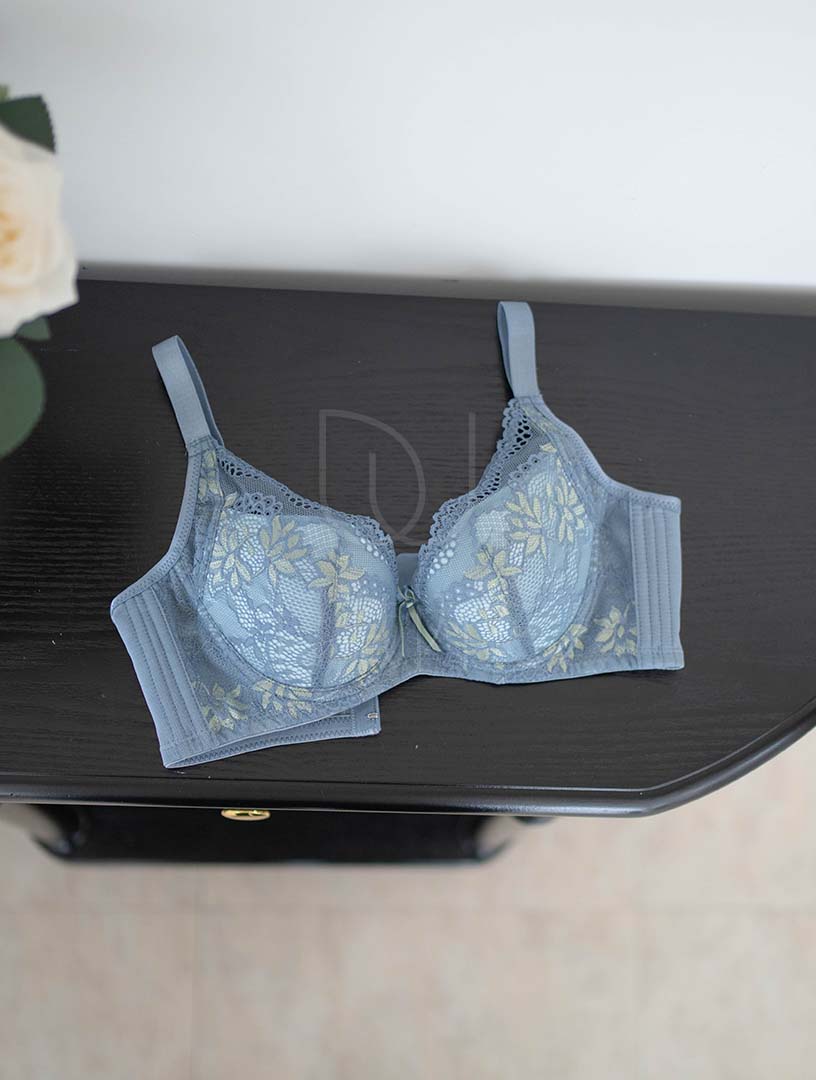 MIT藍海邊際 上薄下厚 石墨烯 軟鋼圈內衣 B-C罩杯(藍)