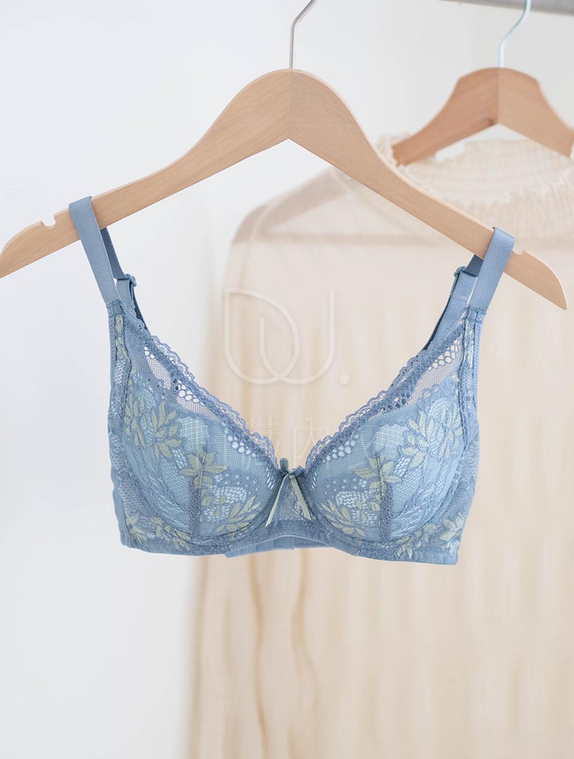 MIT藍海邊際 上薄下厚 石墨烯 軟鋼圈內衣 B-C罩杯(藍)