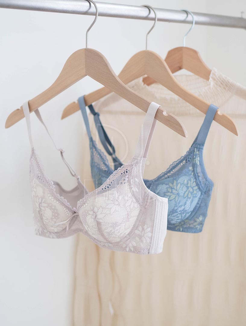 MIT藍海邊際 上薄下厚 石墨烯 軟鋼圈內衣 B-C罩杯(藍)