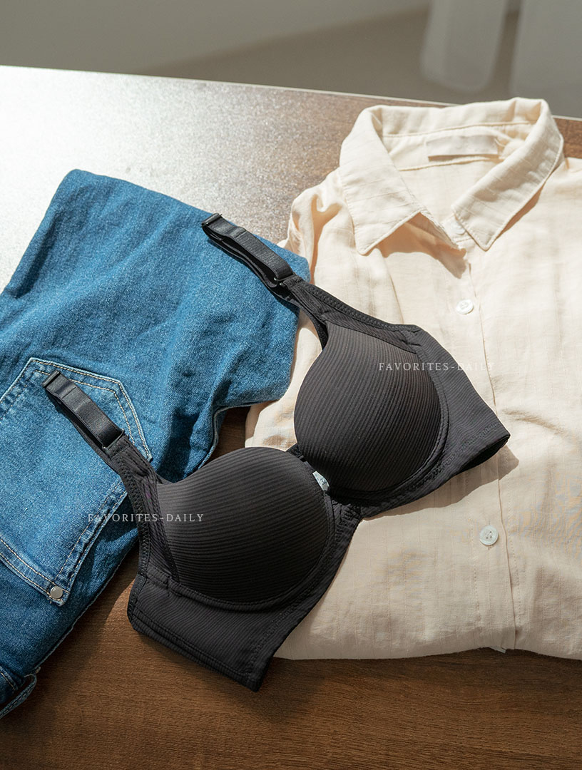 MIT優雅漫舞 膠原蛋白軟鋼圈無痕內衣 A-C罩杯 （黑）