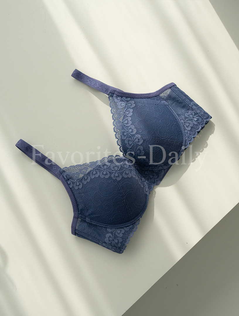 MIT 與蝶相伴 減壓舒適導流 軟鋼圈內衣 B-C罩杯 (藍紫)