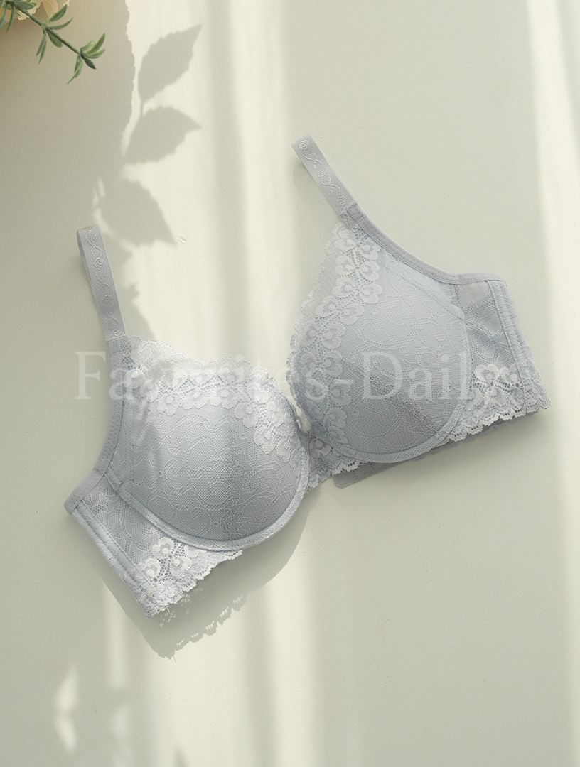 MIT 與蝶相伴 減壓舒適導流 軟鋼圈內衣 B-C罩杯 (灰）