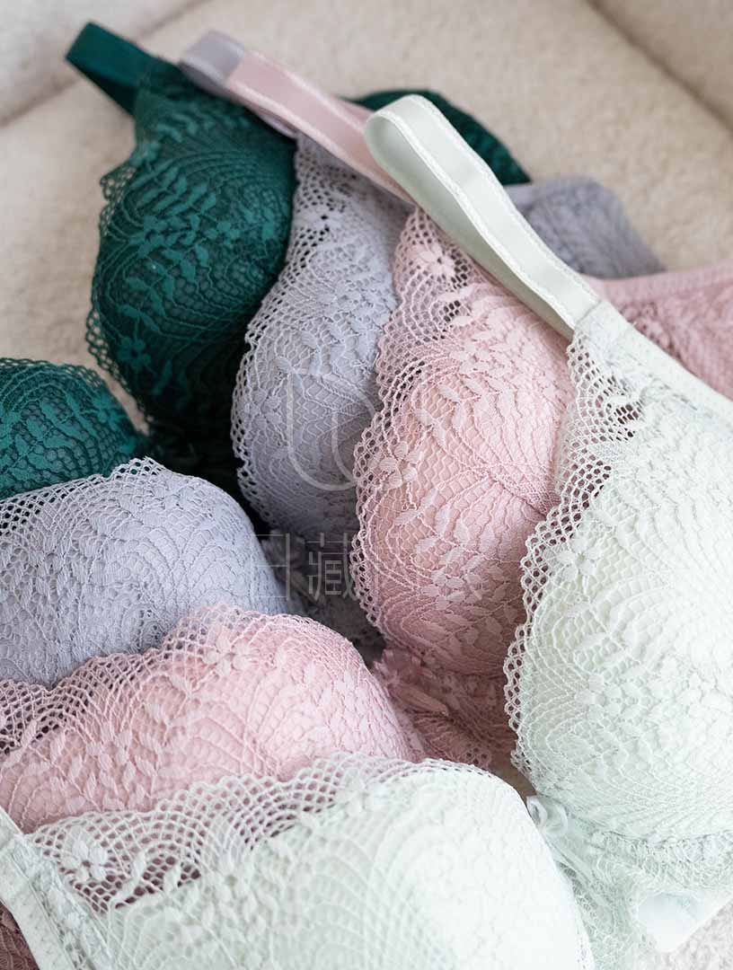 MIT青森小語 上薄下厚 軟鋼圈內衣 B-C罩杯 (淺綠)