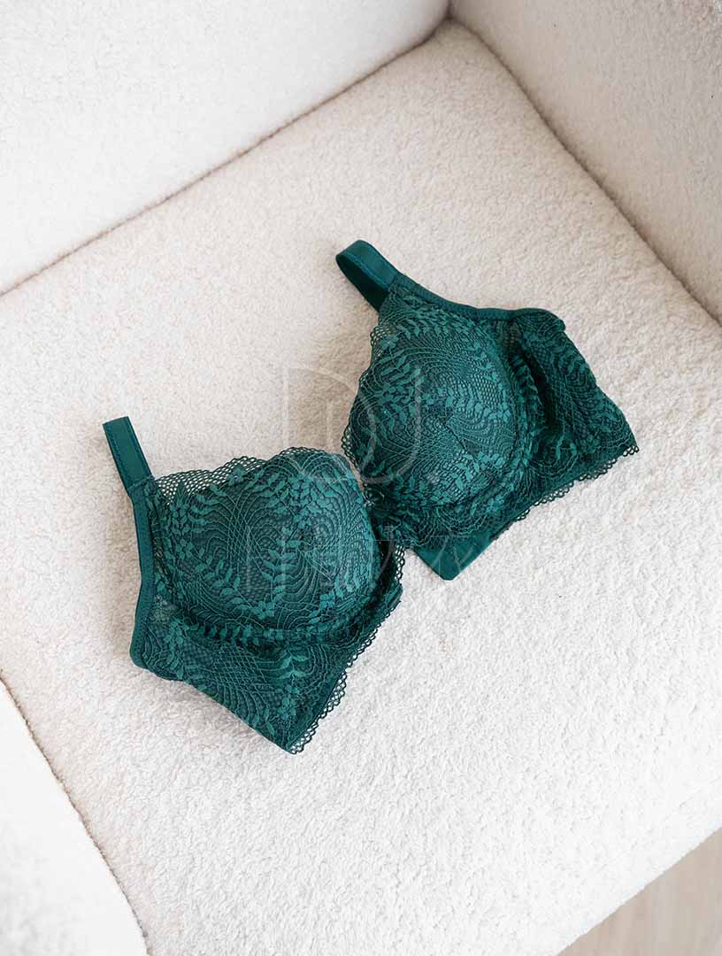 MIT青森小語 上薄下厚 軟鋼圈內衣 B-C罩杯 (淺綠)