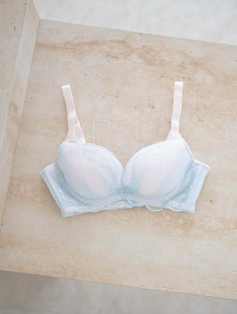 MIT琉璃天使 零脊心 拉提內衣Ｂ-D罩杯(藍粉)