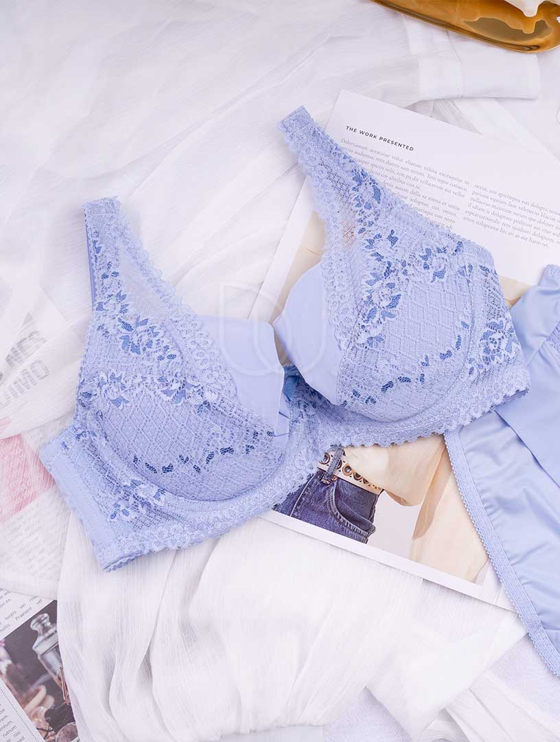 MIT時尚拼接軟鋼圈舒適內衣 B-D罩杯 (黑)