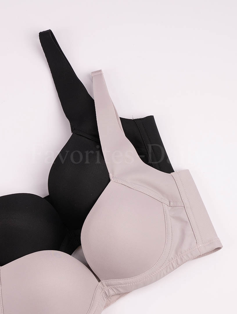 MIT 羽翼波波 深V透氣 軟鋼圈內衣 Ｂ-D罩杯 (黑)