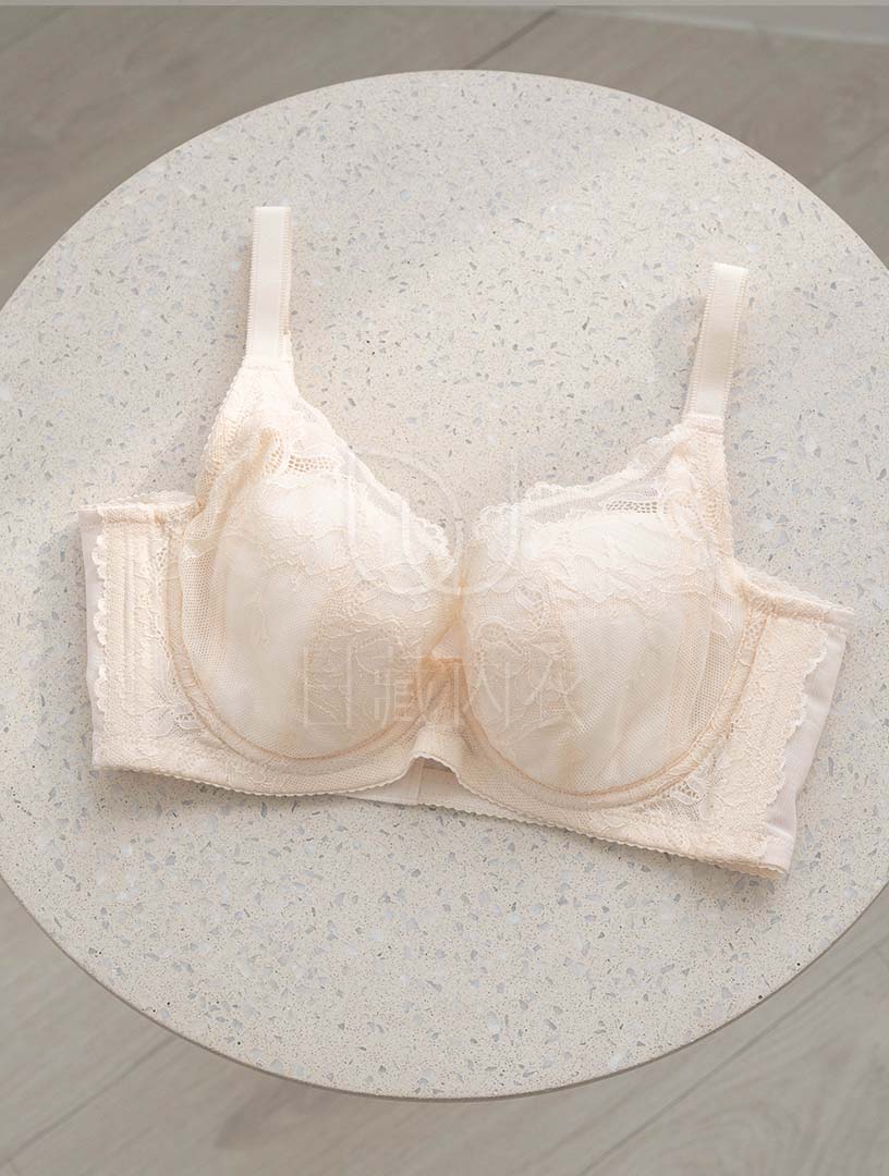 MIT 香頌午後 高脅邊 軟鋼圈內衣 B-D罩杯(淺紫)