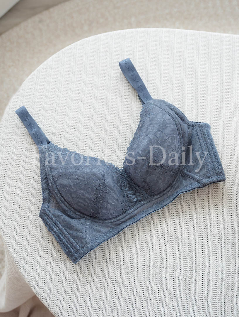 MIT 耀眼星芒 無鋼圈 集中透氣內衣 C-F罩杯 (灰)