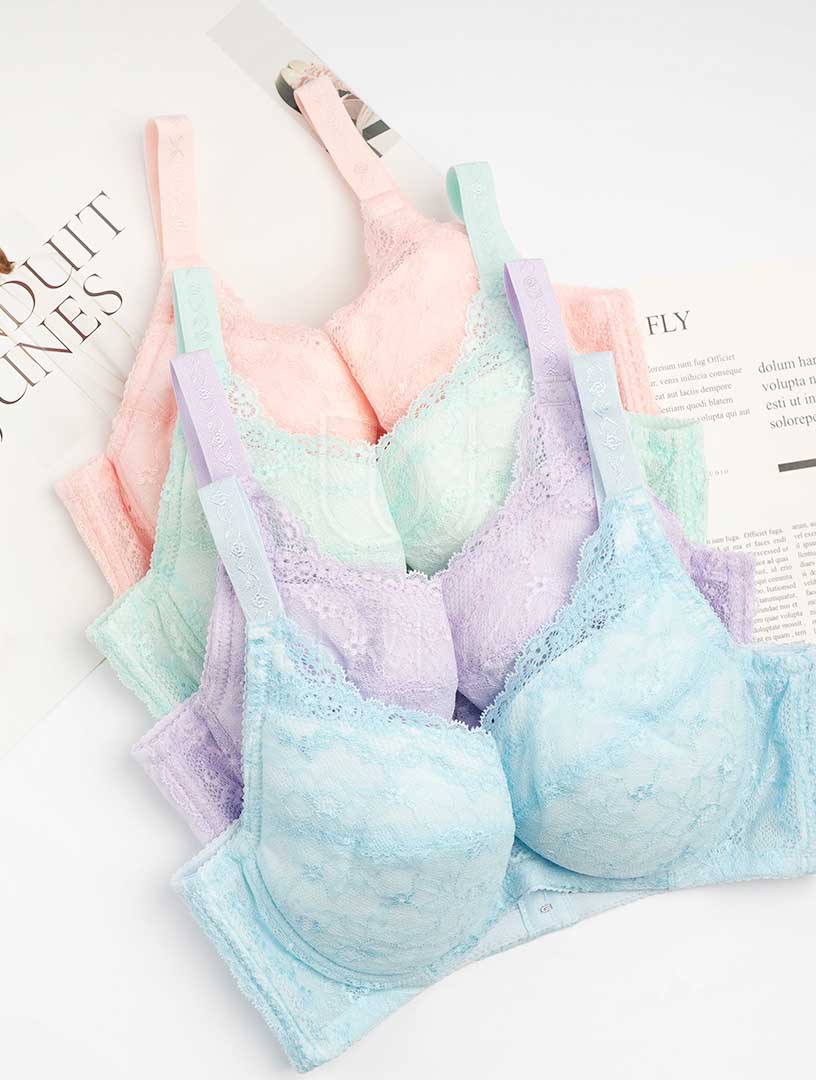 MIT暖暖花序 穩定支撐大罩杯內衣 C-G罩杯 (紫)