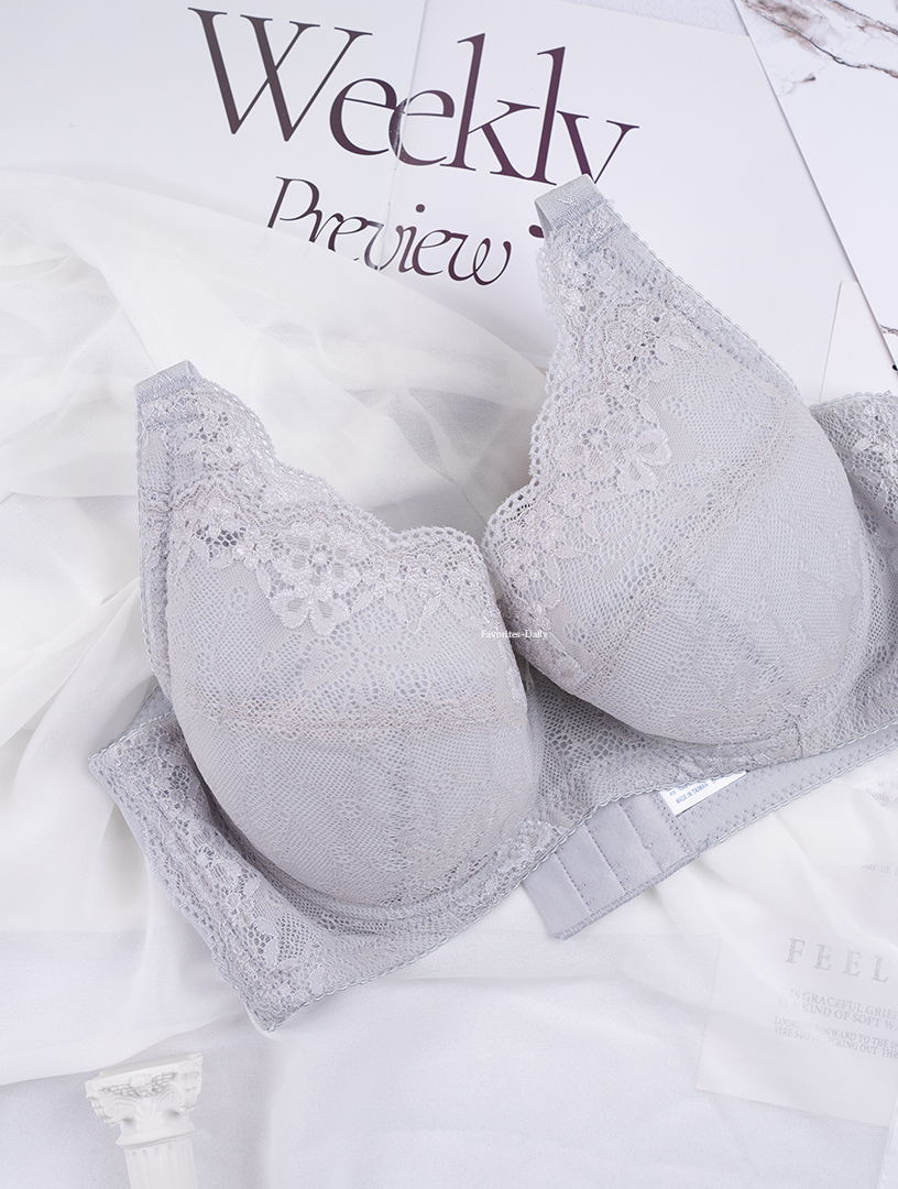 MIT 星空夜曲  大罩杯 包覆美背內衣 C-G 罩杯 （銀白）