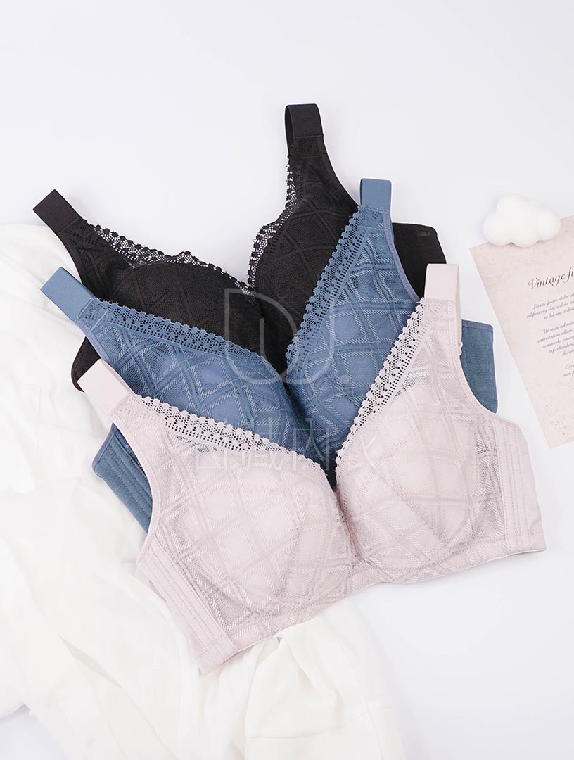 MIT 島嶼漫漫 低脊心 拉提大罩杯內衣(淺灰棕)