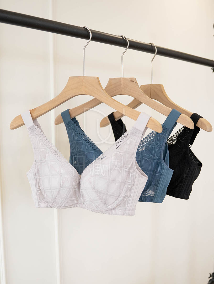 MIT 島嶼漫漫 低脊心 拉提大罩杯內衣(淺灰棕)