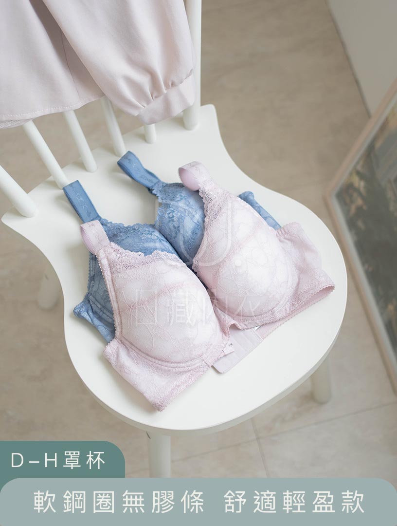 MIT 翡冷翠綠境 無膠條 居家舒適 寬肩帶 軟鋼圈內衣  D-H (膚)