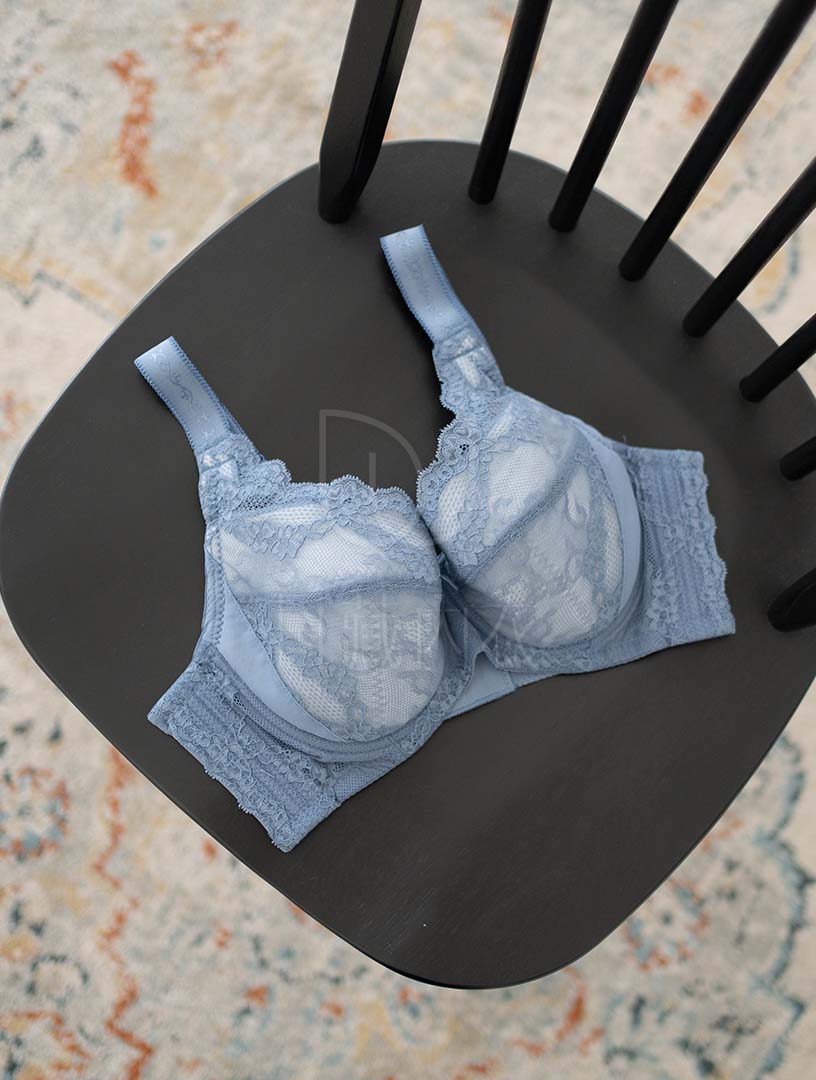 MIT深海之約 全罩式 大罩杯膠原蛋白內衣 E-I (藍)