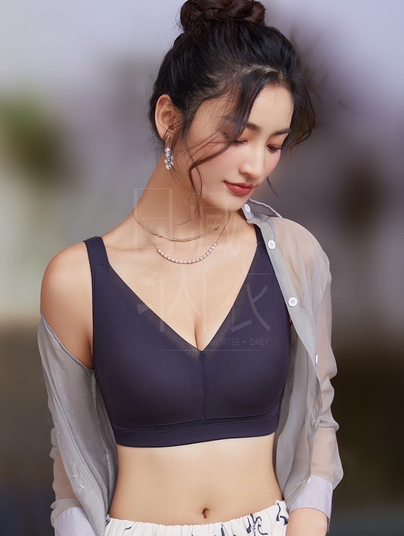 MIC 運動無痕 申美絲無鋼圈內衣M-EQ(深藍)